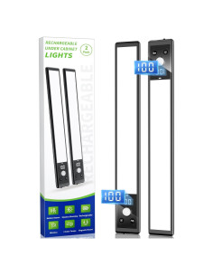 Luces Bajo Gabinete Mpotmiy 52 LED Recargables con Sensor 2-Pack