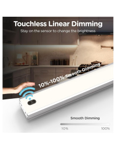 Iluminación LED bajo gabinete Leetdud 10" con sensor mano 4000K 2