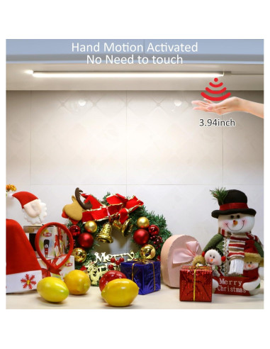 Iluminación LED bajo gabinete Leetdud 10" con sensor mano 4000K