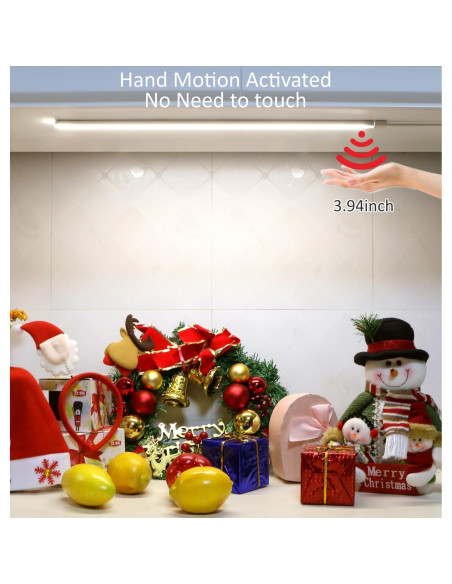 Iluminación LED bajo gabinete Leetdud 10" con sensor mano 4000K