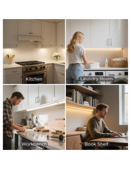 Iluminación LED bajo gabinete Leetdud 10" con sensor mano 4000K