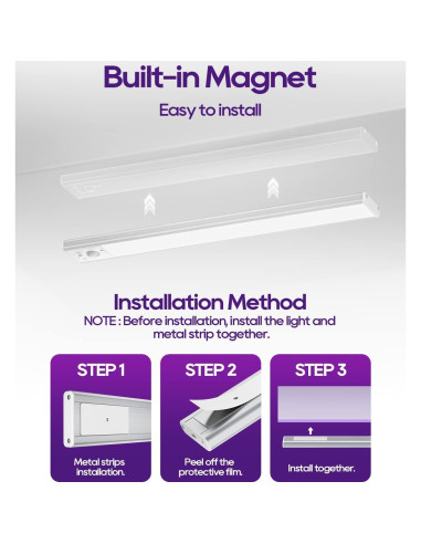 Luces Bajo Gabinete MerryNite - 56 LED, Sensor Movimiento, Inalámbricas