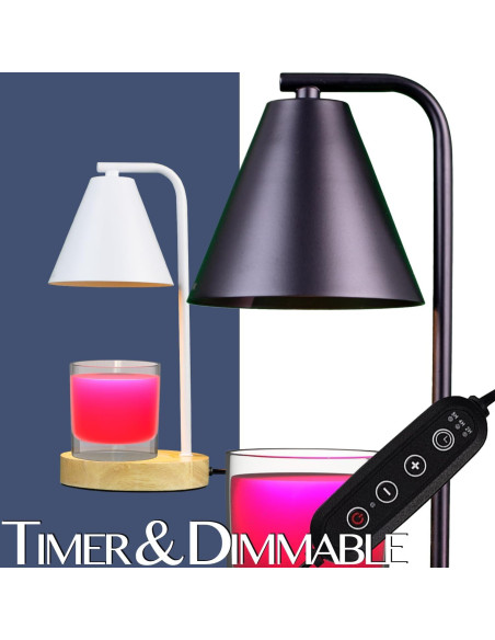 Lámpara Calentadora de Velas MimamsaCam Negra con Temporizador