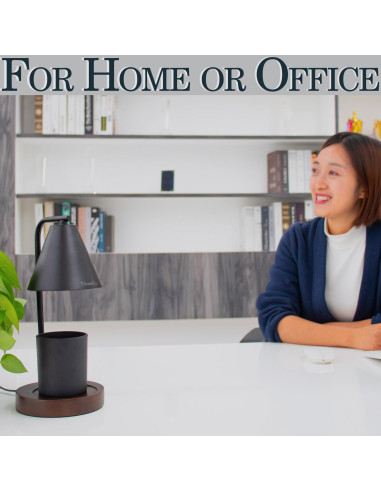 Lámpara Calentadora de Velas MimamsaCam Negra con Temporizador