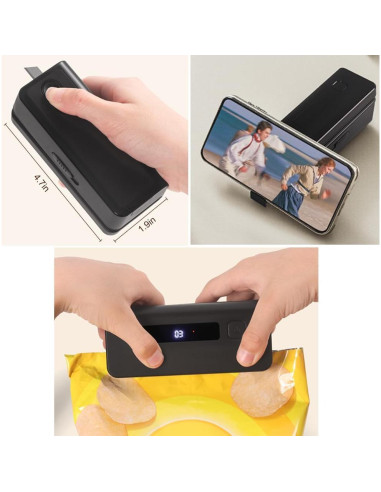 Mini Sello de Bolsas OMGOD Recargable 1300mAh - Cortador y Sellador