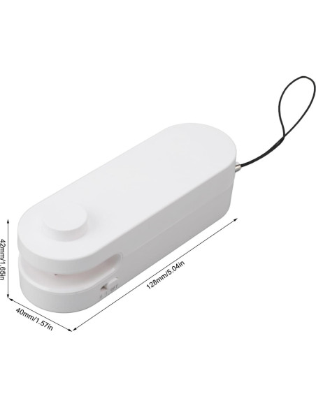 Mini Sello de Bolsas 2 en 1 Genérico Blanco - Cortador y Sellador USB-C