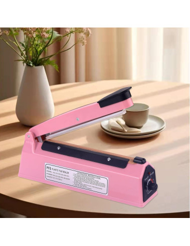 Sellador Térmico Manual de Bolsas WINTOWIN 20 cm Rosa