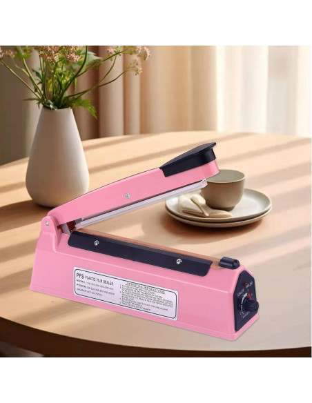 Sellador Térmico Manual de Bolsas WINTOWIN 20 cm Rosa