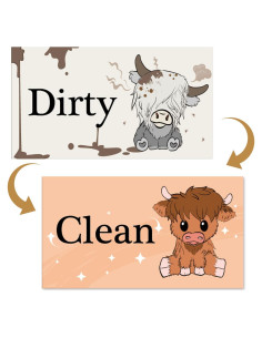 Imán de Lavavajillas Limpio Sucio Cosmisun 9x5 cm Vaca