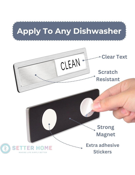 Imán Limpio Sucio para Lavavajillas SETTER HOME Acero Inoxidable Imán Limpio Sucio para Lavavajillas SETTER HOME Acero Inoxidable