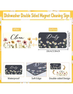 Imán de Lavavajillas Doble Cara Cosmisun Floral 10x5.6cm 2