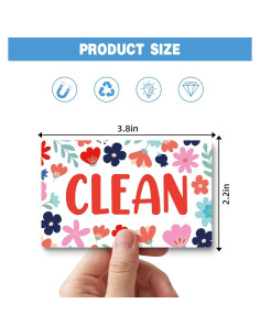 Cartel Magnético Limpio Sucio Advivio 9.6x5.6cm PVC 2