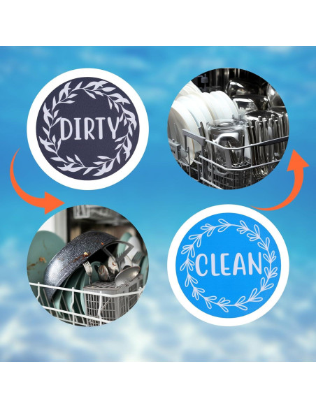 Imán de Lavavajillas Reversible BOXOB 9cm Limpio Sucio Imán de Lavavajillas Reversible BOXOB 9cm Limpio Sucio