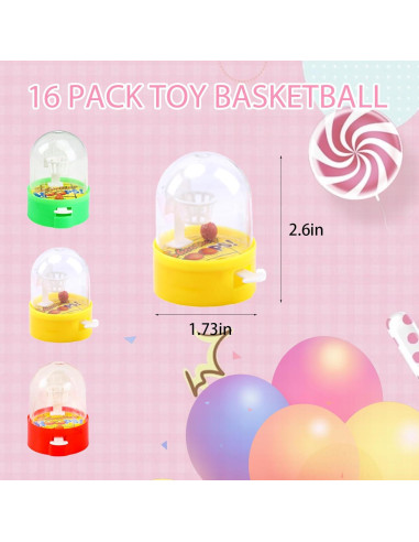 16 Mini Juegos de Baloncesto ZANSU - Decoración Fiesta y Aula