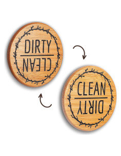 Señal de Lavavajillas TEYGA de Bambú - Limpio Sucio Grande