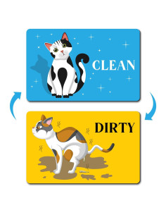 Imán de Lavavajillas PWHINGN Gato Divertido Doble Cara 9.7x5.6cm