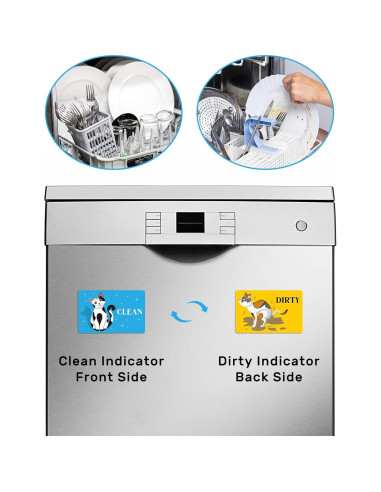 Imán de Lavavajillas PWHINGN Gato Divertido Doble Cara 9.7x5.6cm