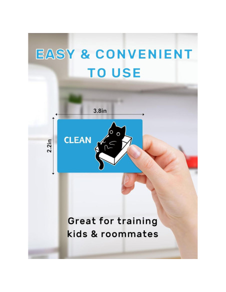 Imán de Lavavajillas PWHINGN Gato Negro Limpio Sucio 9.7x5.6cm