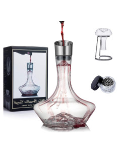 Decantador de Vino YouYah 1400ML Cristal Sin Plomo con Filtro