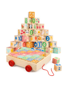 Bloques de Construcción de Madera Joqutoys 30 Piezas ABC