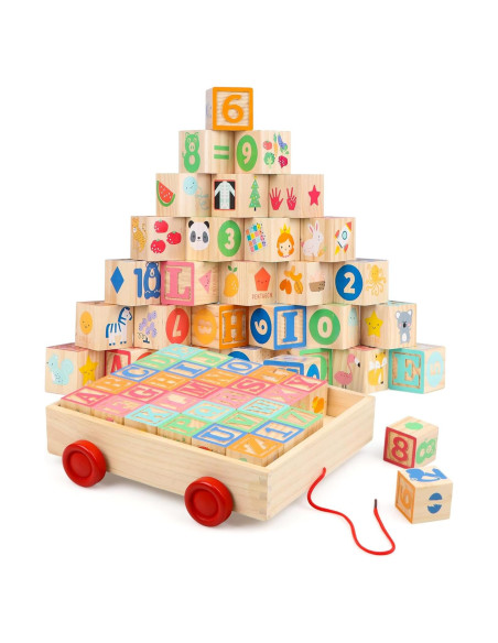 Bloques de Construcción de Madera Joqutoys 30 Piezas ABC