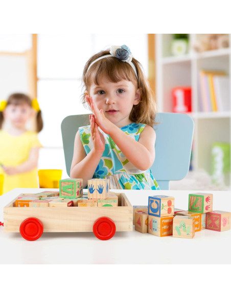 Bloques de Construcción de Madera Joqutoys 30 Piezas ABC