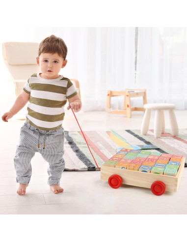 Bloques de Construcción de Madera Joqutoys 30 Piezas ABC