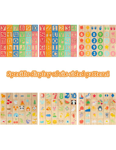 Bloques de Construcción de Madera Joqutoys 30 Piezas ABC