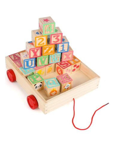 Bloques de Construcción de Madera Joqutoys 30 Piezas ABC