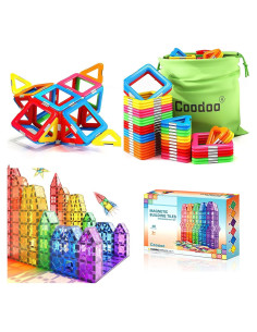 70 Azulejos Magnéticos Coodoo Juguetes STEM para Niños 3+