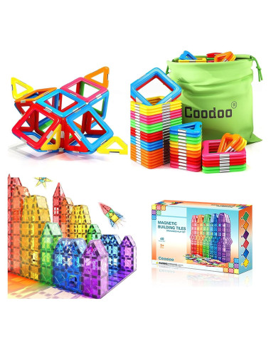 70 Azulejos Magnéticos Coodoo Juguetes STEM para Niños 3+