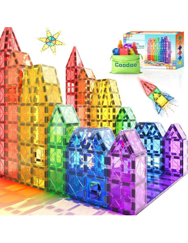 70 Azulejos Magnéticos Coodoo Juguetes STEM para Niños 3+