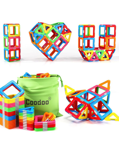 70 Azulejos Magnéticos Coodoo Juguetes STEM para Niños 3+