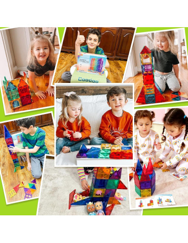 70 Azulejos Magnéticos Coodoo Juguetes STEM para Niños 3+