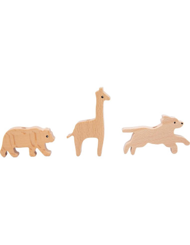 Juguete de Remolque de Animales Adena Montessori - Madera 408g