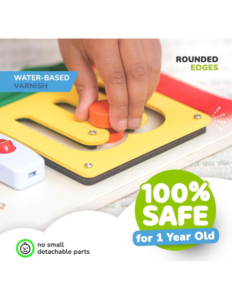 Tablero Ocupado Montessori deMoca para Bebés 1-3 Años Tablero Ocupado Montessori deMoca para Bebés 1-3 Años