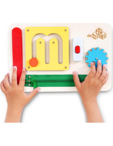 Tablero Ocupado Montessori deMoca para Bebés 1-3 Años
