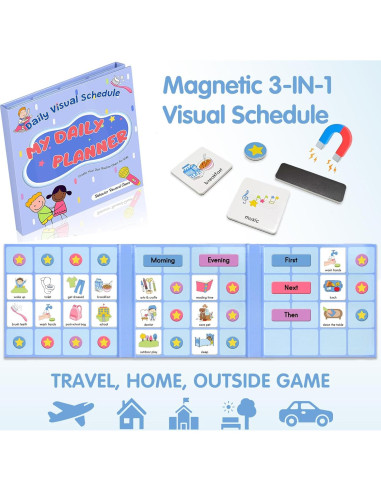 Horario Visual Magnético ALSLEA para Niños con 171 Imanes