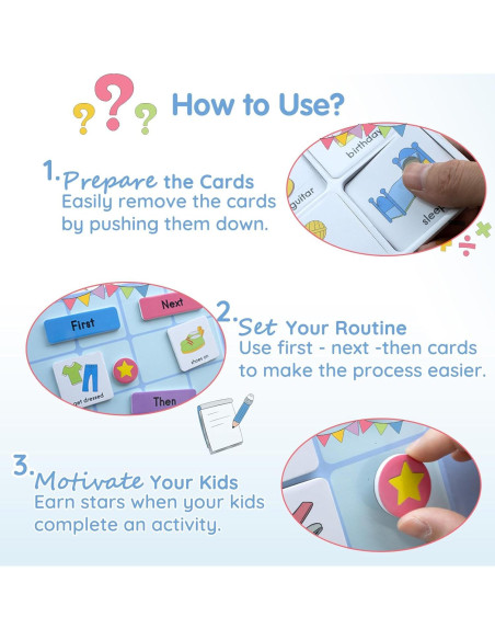 Horario Visual Magnético ALSLEA para Niños con 171 Imanes