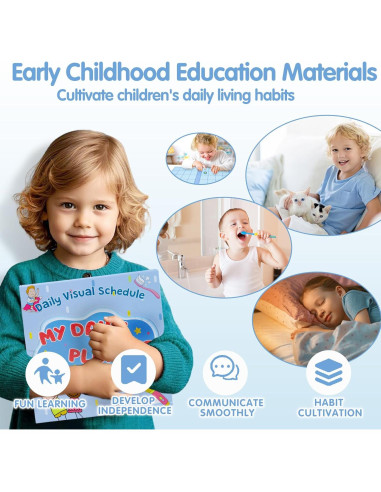 Horario Visual Magnético ALSLEA para Niños con 171 Imanes