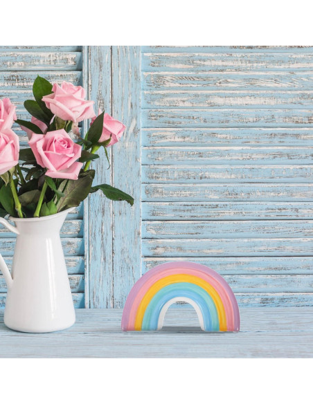 Alcancía de Cerámica Arcoíris IMIKEYA para Niños 17.8cm