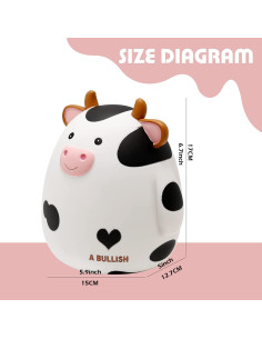 Alcancía de Vaca H&W - Irrompible para Niños 12.7x17.8cm 2