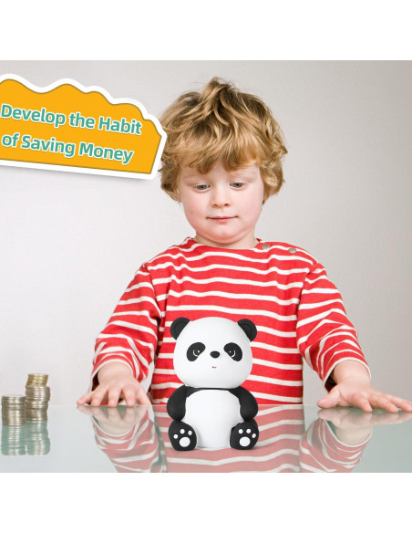 Banco de Dinero Panda H&W Irrompible 22x14x15 cm