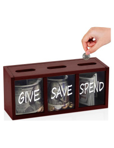 Caja de Ahorro de Madera ZRAYU - Alcancía para Adultos y Niños