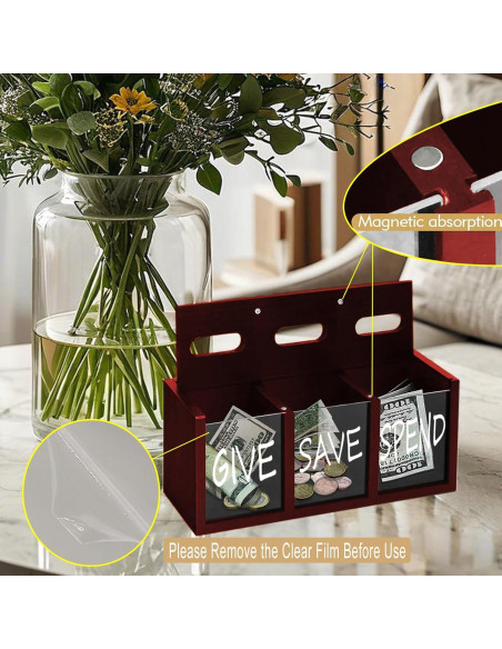 Caja de Ahorro de Madera ZRAYU - Alcancía para Adultos y Niños