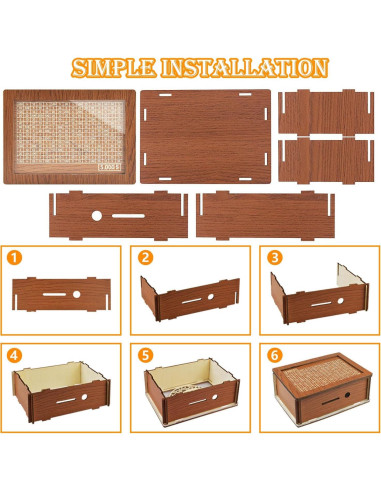 Hucha de Madera HD1688 para Ahorro con Contador 20x14.5x7.6cm