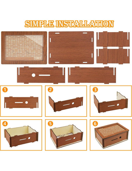 Hucha de Madera HD1688 para Ahorro con Contador 20x14.5x7.6cm