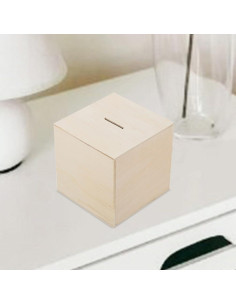 Alcancía de Madera Sin Terminar Vaguelly 4 Piezas DIY 10 cm 2