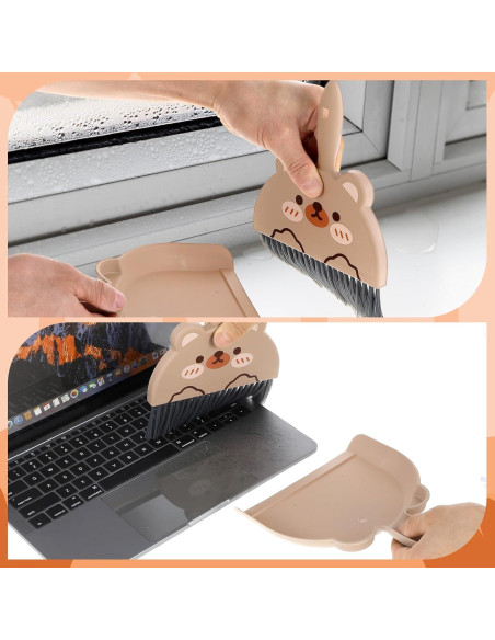 Juego de Escoba y Recogedor Ouligay Mini Oso Marrón Juego de Escoba y Recogedor Ouligay Mini Oso Marrón