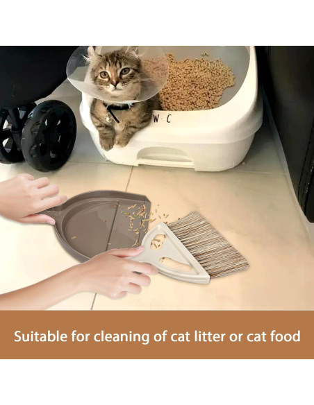 Juego de Cepillo y Recogedor Mini WDDBHSKN - Blanco Marrón